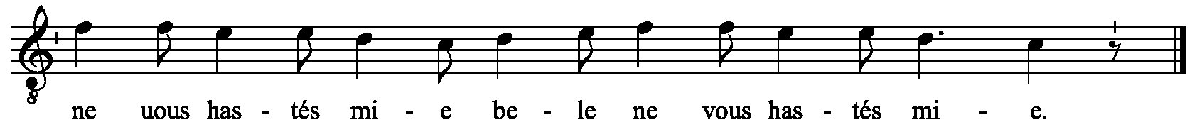 Refrain musical notation